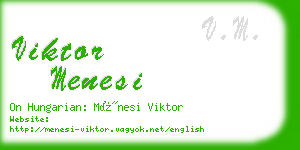 viktor menesi business card